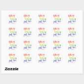 Rainbow Niets Fancy gewoon liefde | Casual huwelij Ronde Sticker (Vel)