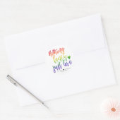 Rainbow Niets Fancy gewoon liefde | Casual huwelij Ronde Sticker (Envelop)