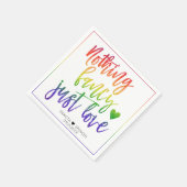 Rainbow Niets Fancy gewoon liefde | Casual huwelij Servet (Hoek)
