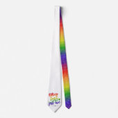 Rainbow Niets Fancy gewoon liefde | Casual huwelij Stropdas (Voorkant)