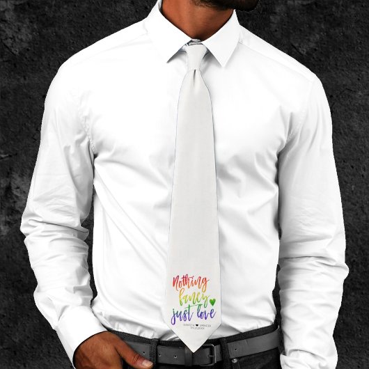 Rainbow Niets Fancy gewoon liefde | Casual huwelij Stropdas