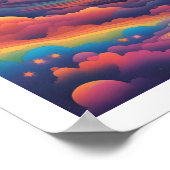 Rainbow Night Sky Poster (Hoek)