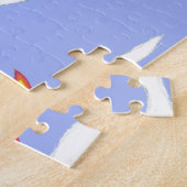 Rainbow Ninja Narwhal die vliegt Legpuzzel (Zijkant)