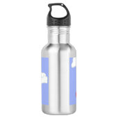 Rainbow Ninja Narwhal die vliegt met fles (Achterkant)