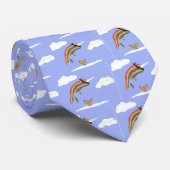 Rainbow Ninja Narwhal die vliegt Stropdas (Opgerold)