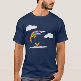Rainbow Ninja Narwhal T-shirt