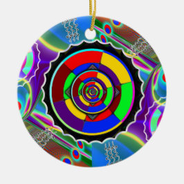 Rainbow NO NUKES Symbool Keramisch Ornament