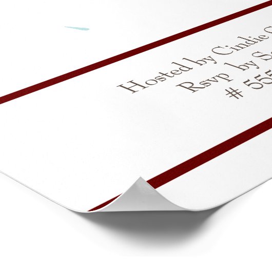 Rainbow Noah's Ark Baby shower-uitnodiging Poster (Hoek)