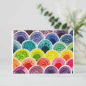 Rainbow Note Card - waterverf originele kunst Bedankkaart (Staand voorkant)