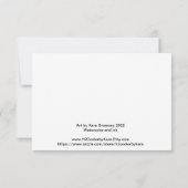 Rainbow Note Card - waterverf originele kunst Bedankkaart (Achterkant)