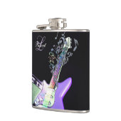 Rainbow Notes Monogram Elektrische gitaarkolf Heupfles (Links)