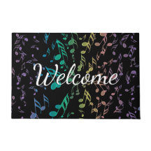 Rainbow Notes Music Doormat exploderen