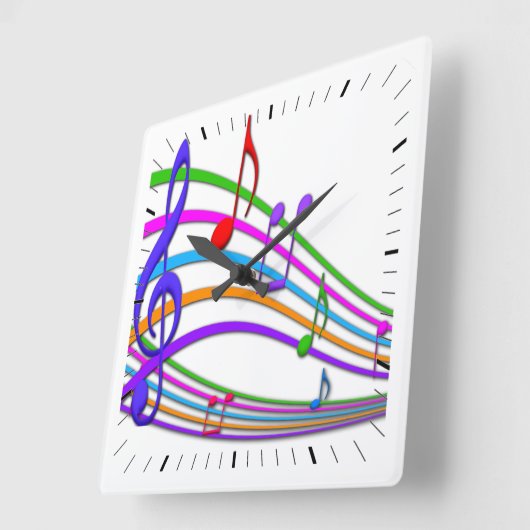 Rainbow Notes Music Wall klok (Hoek)