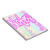 Rainbow “Notes” Notebook – Neon Pastel Aesthetic Notitieboek (Rechterzijde)