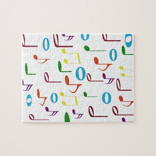 Rainbow Notes Puzzle Legpuzzel (Horizontaal)