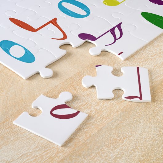 Rainbow Notes Puzzle Legpuzzel (Zijkant)