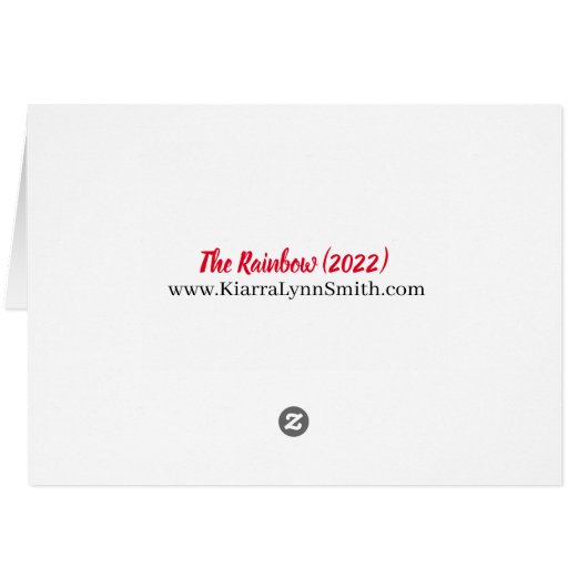 Rainbow-notiecard (Achterkant Horizontaal)