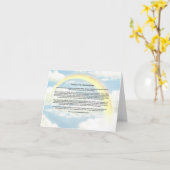 Rainbow-notiecard met de regenboogbrug kaart (Gele Bloem)