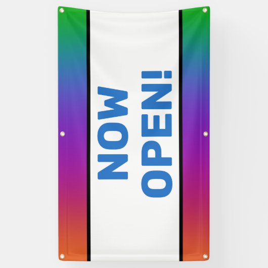 Rainbow Nu Open Banner (Verticaal)