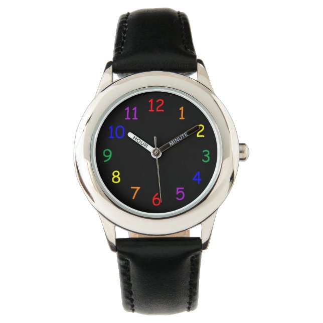 Rainbow Numbers Watch Horloge (Voorkant)