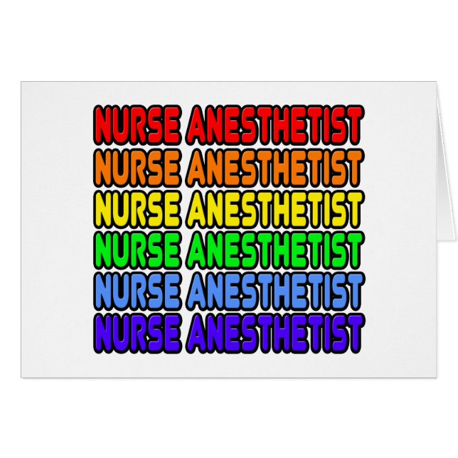 Rainbow Nurse Anesthetist (Voorkant Horizontaal)