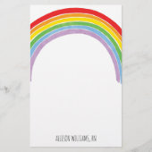 Rainbow Nurse Name Briefpapier (Voorkant)