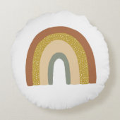Rainbow Nursery Cute terracota Baby Rond Kussen (Achterkant)