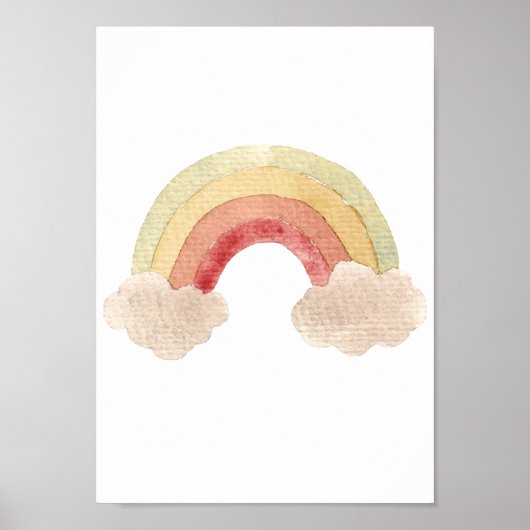 Rainbow Nursery Poster Boho Kinder Room Decor (Voorkant)