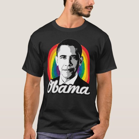 Rainbow Obama T-shirt (Voorkant)