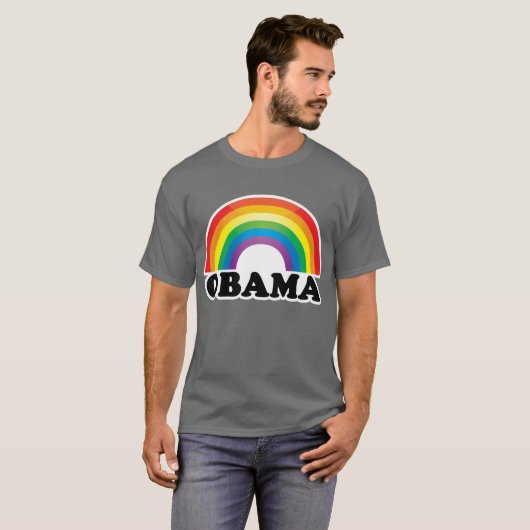 Rainbow Obama T-shirt (Voorkant volledig)