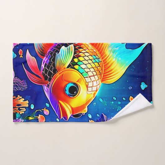Rainbow Ocean Reef Fish Design Bad Handdoek (Handdoek)