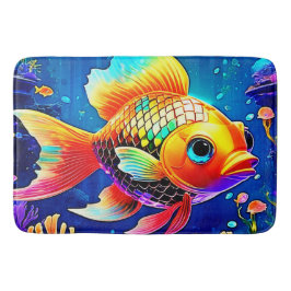 Rainbow Ocean Reef Fish Design Badmat