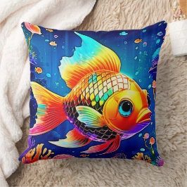 Rainbow Ocean Reef Fish Design Kussen