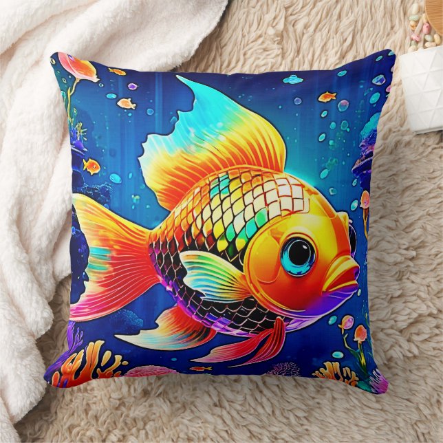 Rainbow Ocean Reef Fish Design Kussen (Deken)