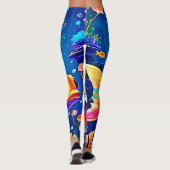 Rainbow Ocean Reef Fish Design Leggings (Achterkant)