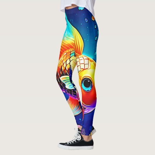 Rainbow Ocean Reef Fish Design Leggings (Links)