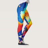 Rainbow Ocean Reef Fish Design Leggings (Rechts)