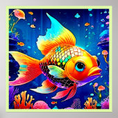 Rainbow Ocean Reef Fish Design Poster (Voorkant)
