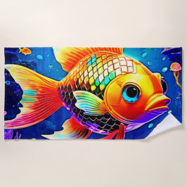 Rainbow Ocean Reef Fish Design Strandlaken