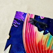 Rainbow Ocean Reef Fish Design Strandlaken (In situ)