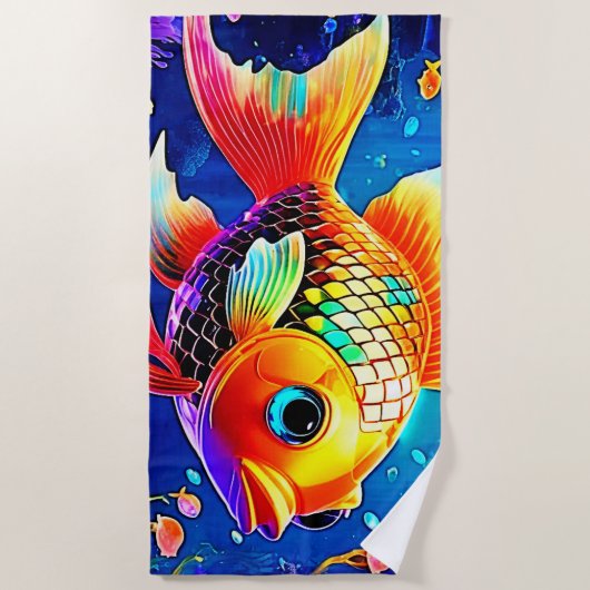 Rainbow Ocean Reef Fish Design Strandlaken (Voorkant)