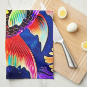 Rainbow Ocean Reef Fish Design Theedoek (Quarter Fold)