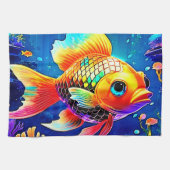 Rainbow Ocean Reef Fish Design Theedoek (Horizontaal)