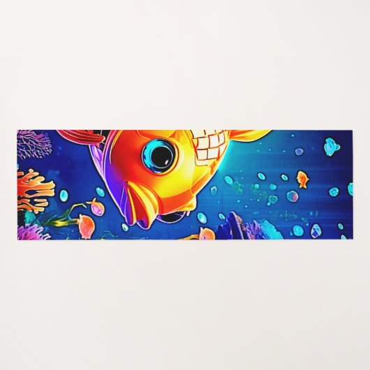 Rainbow Ocean Reef Fish Design Yogamat (Achterkant (horizontaal))