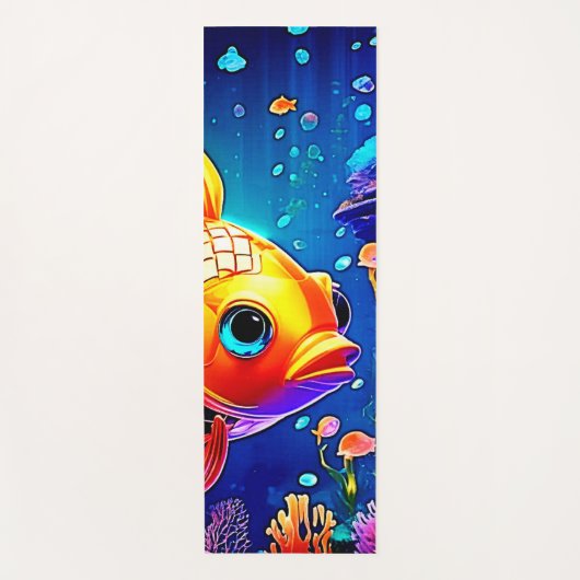 Rainbow Ocean Reef Fish Design Yogamat (Voorkant)