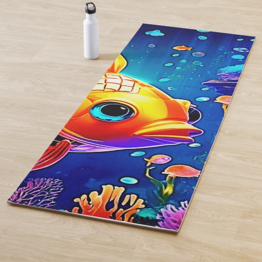 Rainbow Ocean Reef Fish Design Yogamat (In situ)