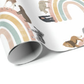 Rainbow Oerwoud Animals Pattern Cadeaupapier (Rol Hoek)