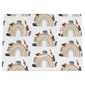 Rainbow Oerwoud Animals Pattern Groot Cadeauzakje (Voorkant)