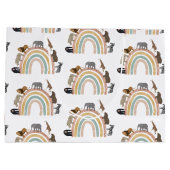Rainbow Oerwoud Animals Pattern Groot Cadeauzakje (Achterkant)