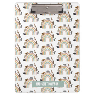 Rainbow Oerwoud Animals Pattern Klembord